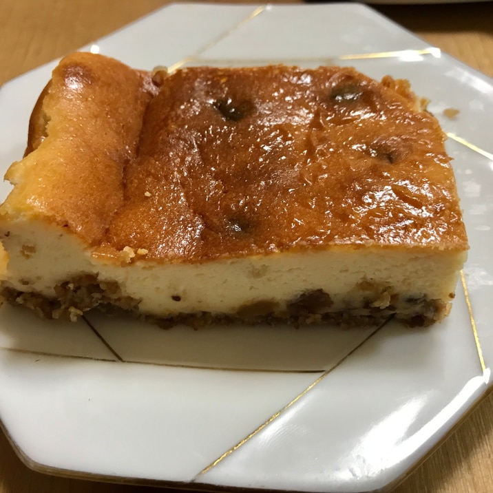 グラノーラでチーズケーキ